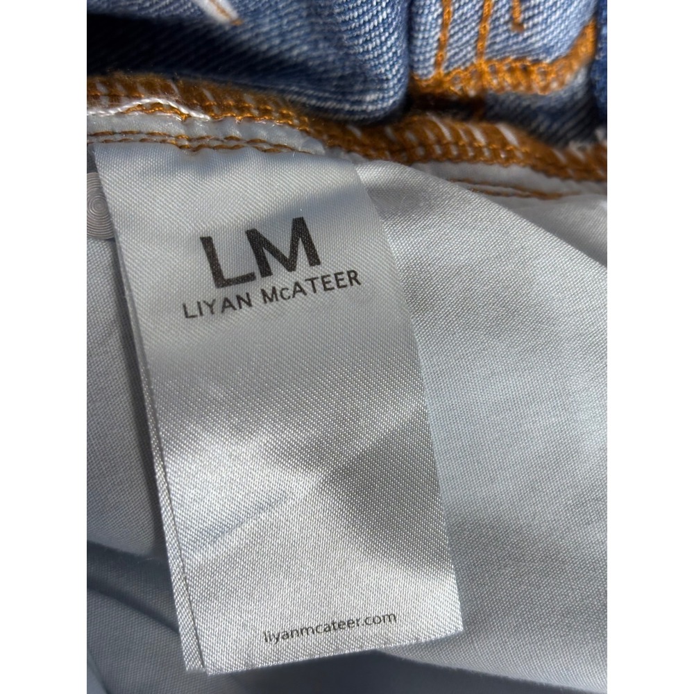 LIYAN MCATEER Women Blue Denim High Rise Straight Leg Jeans Size 29‎ - Picture 5 of 11